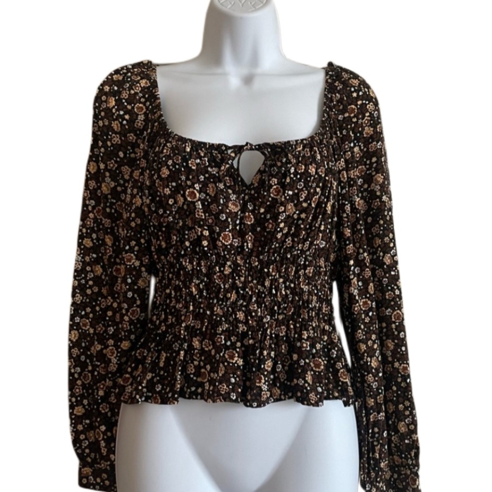 Faithful the Brand Long Sleeve Floral Print Blouse